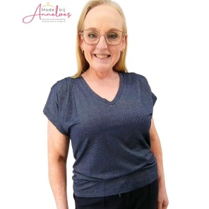 Lady Day Shirt Kathy Marine blue zilver